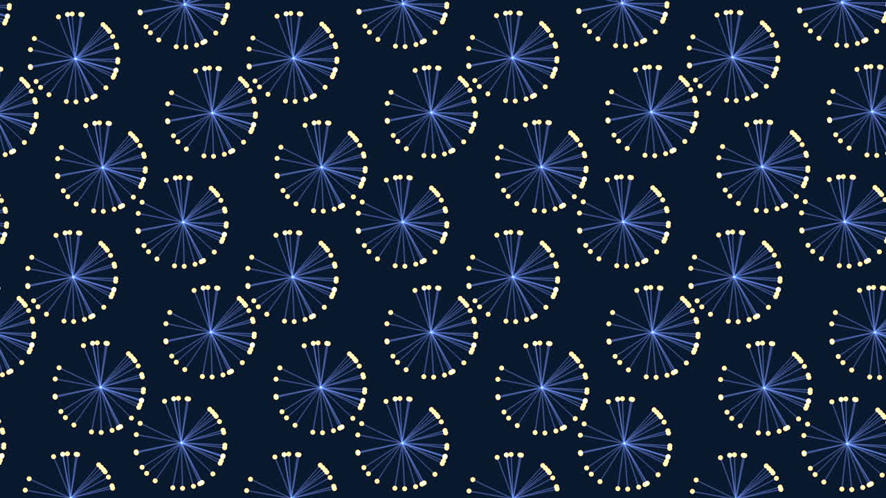Symmetrical blue and white circle pattern with repeated design