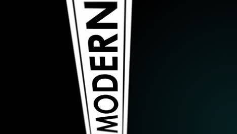 Animation-of-word-Modern-on-black-background