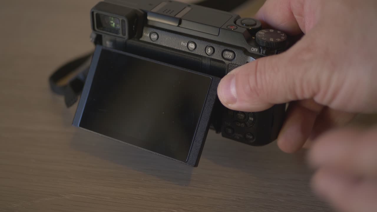 Installation Of Digital Camera LCD Display Screen Protector Protective Guard Cover Protection. 4K Close-Up Footage