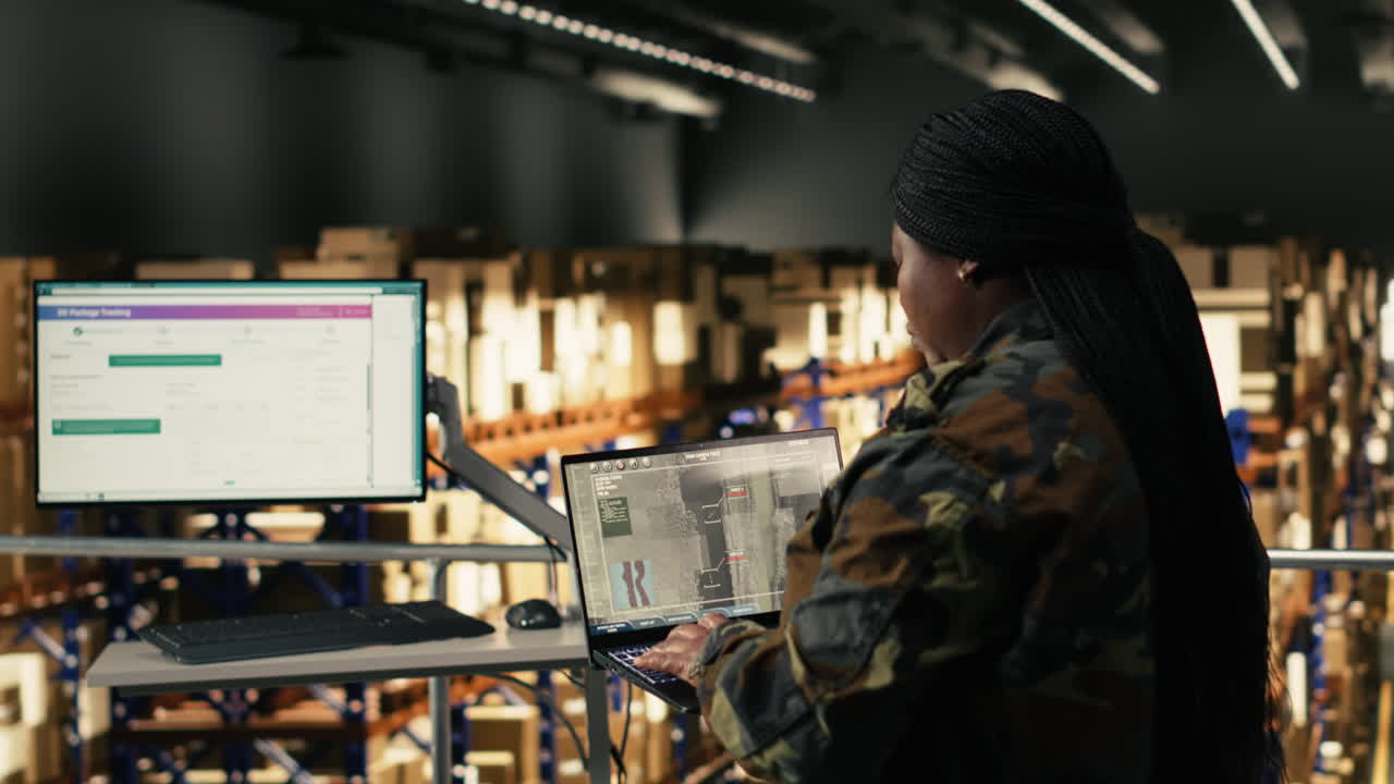 Military Personnel Working on Computers in Control Room