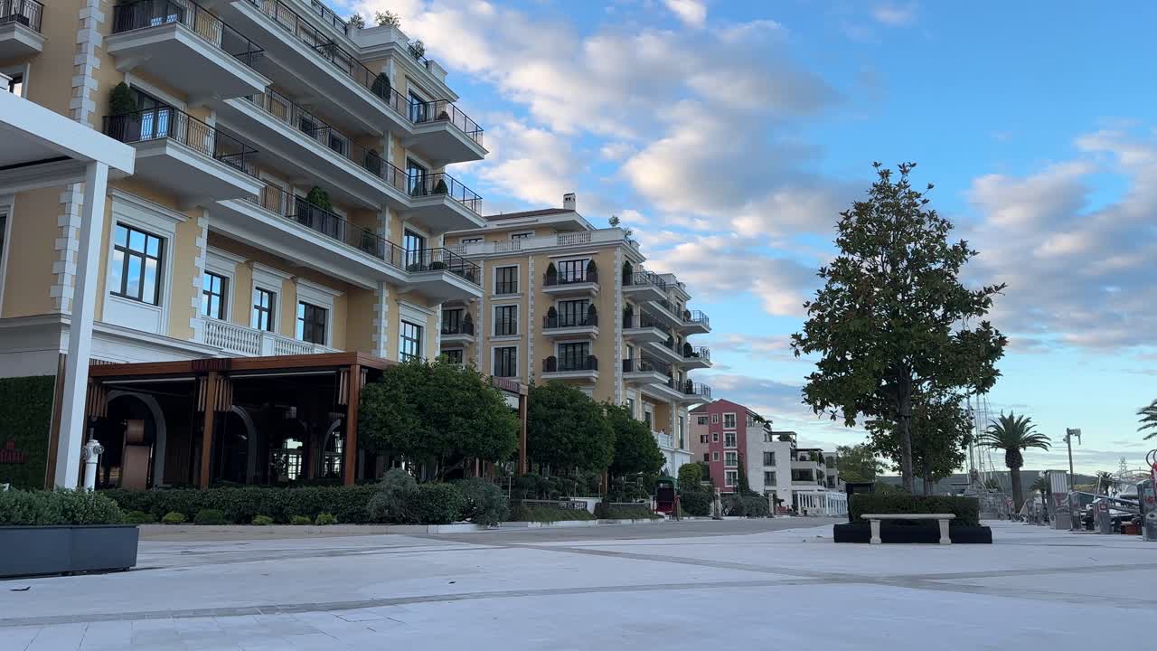 Tivat Coastal port town city harbour montenegro balkans country bay of kotor Boka luxury yachts shopping