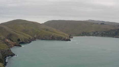 walkway by the ocean, taylors mistake, new zealand, aerial view to taylors mistake beach from godley head walkway, canterbury, christchurch,
