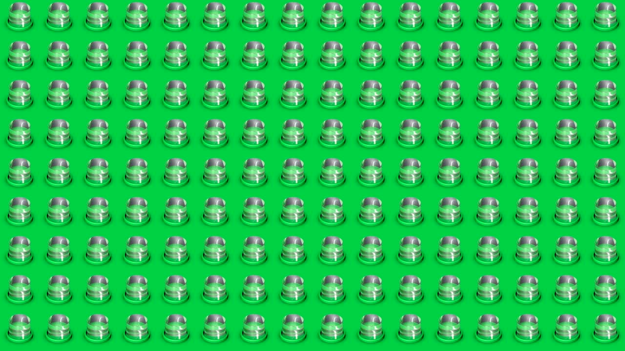 추상적인 이소메트릭 배경 유리 실린더 버튼 위아래 움직임