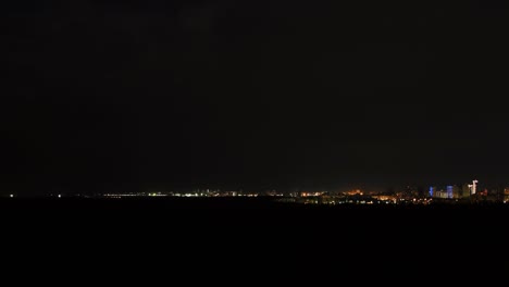 thunderstorm over a city