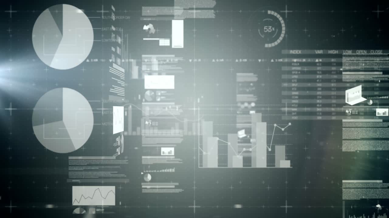 금융 차트 4k의 디지털 복합