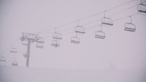 gondola ski lift in winter at ski slope