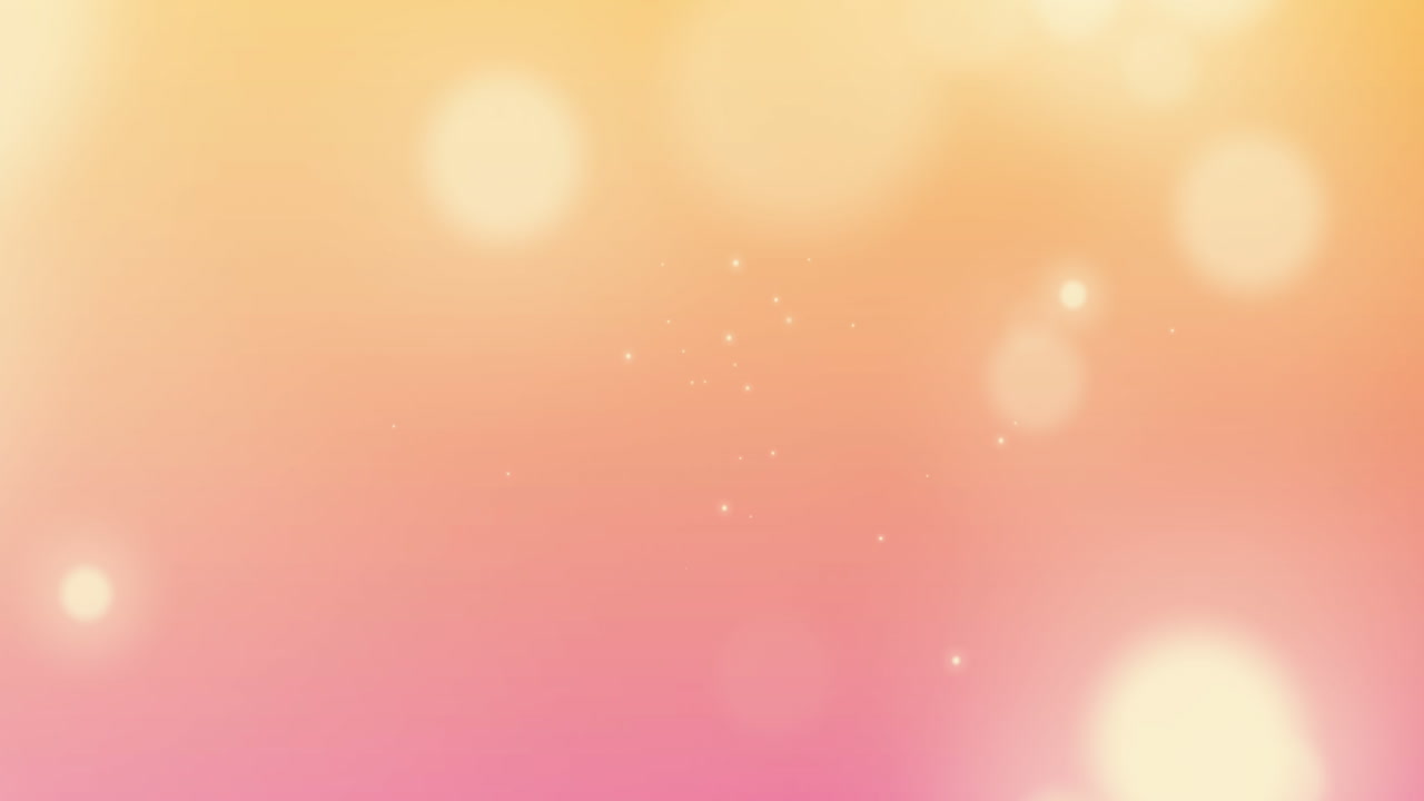 animación de puntos brillantes de luz que se mueven y parpadean en movimiento hipnótico sobre un fondo naranja