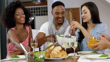 friends having a meal together