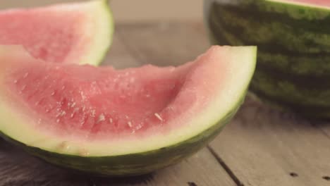 Saftige-Reife-Wassermelone,-Nahaufnahme