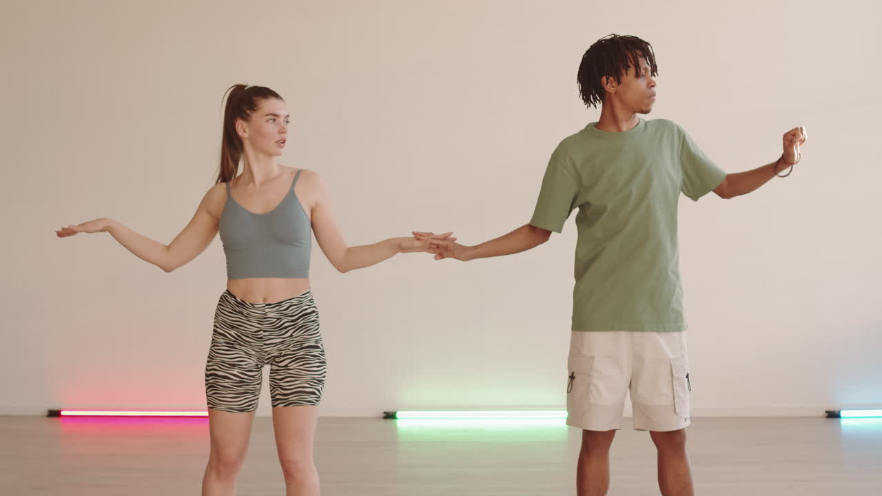 Diverse Dancers Doing Hand Wave