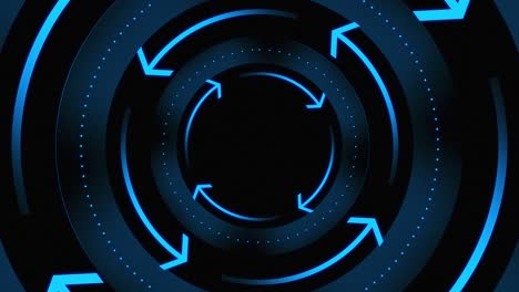 circular arrows background. abstract clean, simple and shiny background animation. beautiful motion design. the concepts of business, finance, technology, futuristic, internet, data, fiber optic, speed, wireless, web, mobile, seamless, loopable