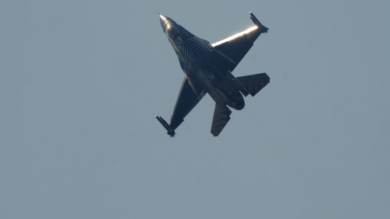Military Fighter Jet Performing Aerobatic Maneuvers in Clear Sky