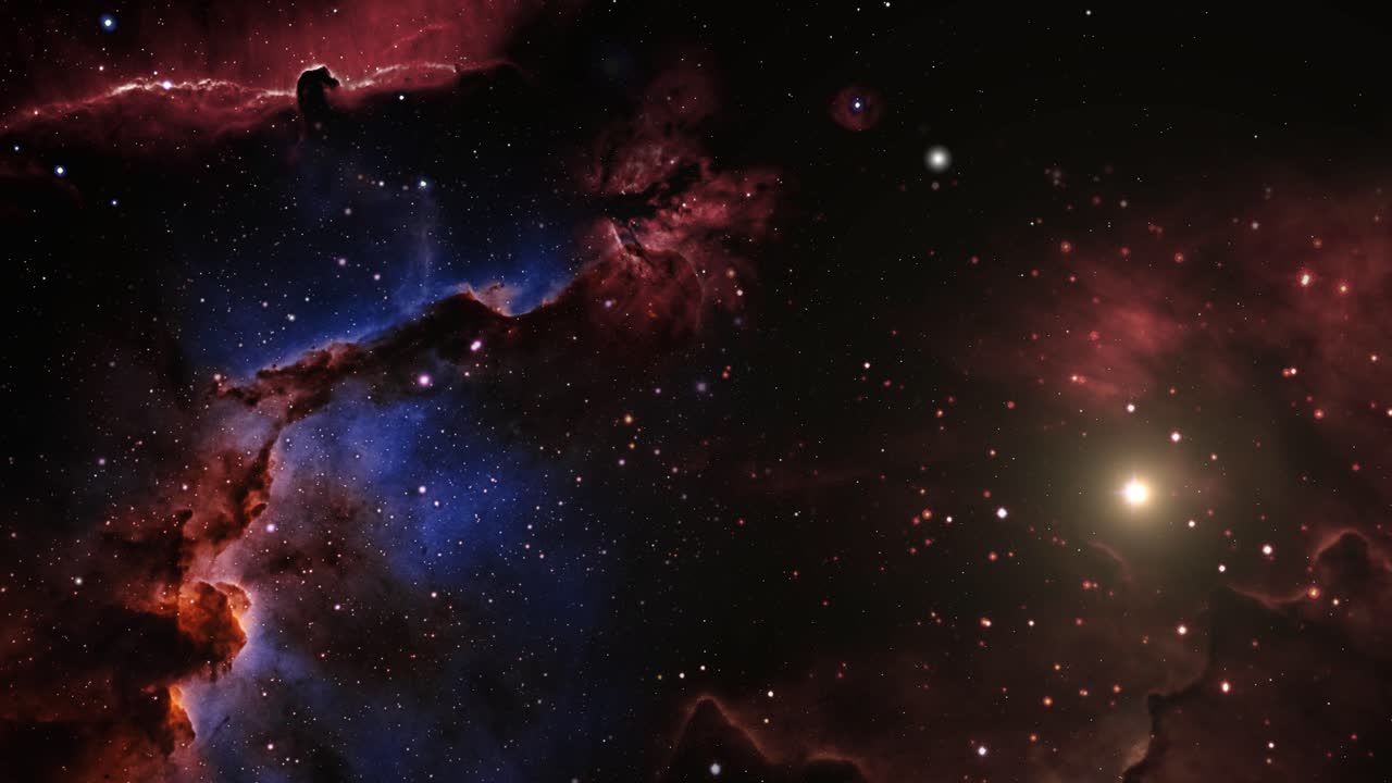 viaje a la nebulosa cósmica en el gran universo