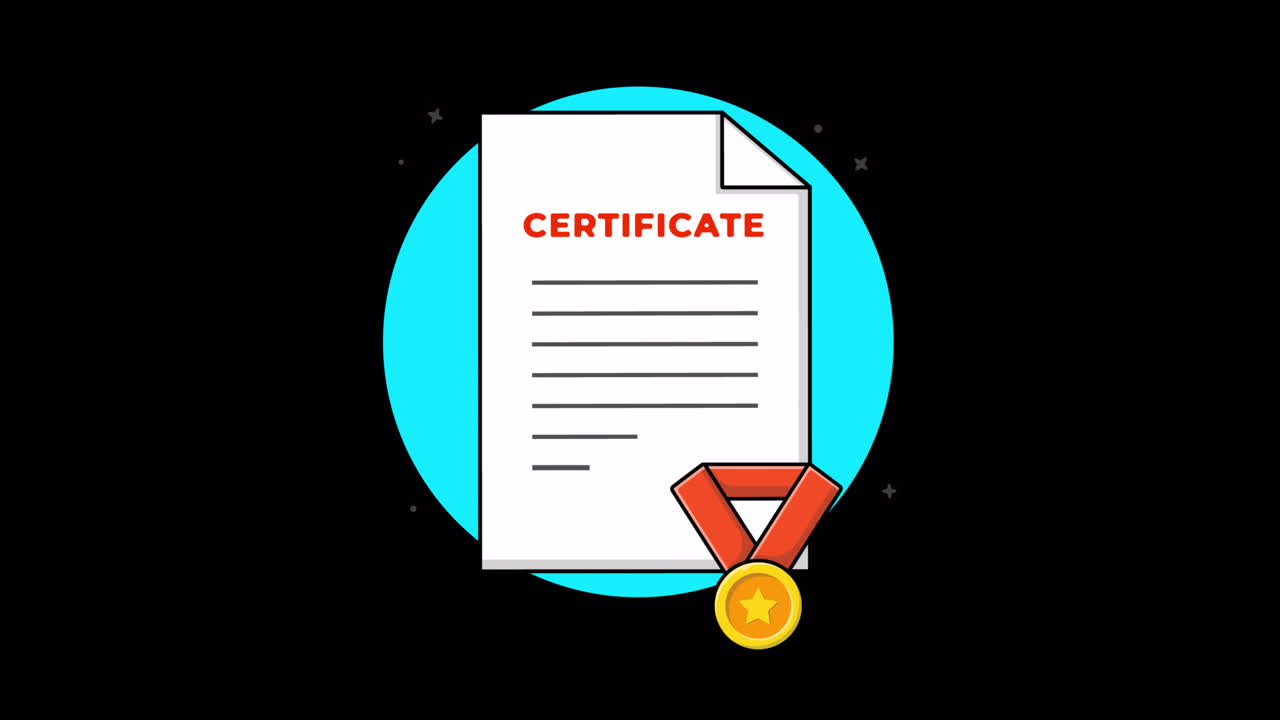 Animated Certificate and Medal Award for Achievement