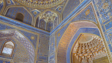 discover tilla-kari mosque's beautiful interior at registan square, samarkand, uzbekistan