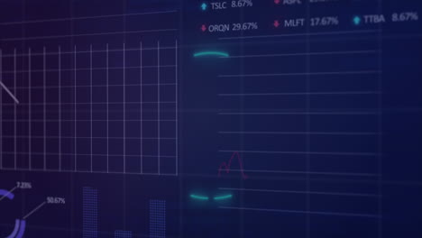 Animation-Einer-Runden-Neonform-In-Einem-Nahtlosen-Muster-Vor-Dem-Hintergrund-Statistischer-Börsendatenverarbeitung