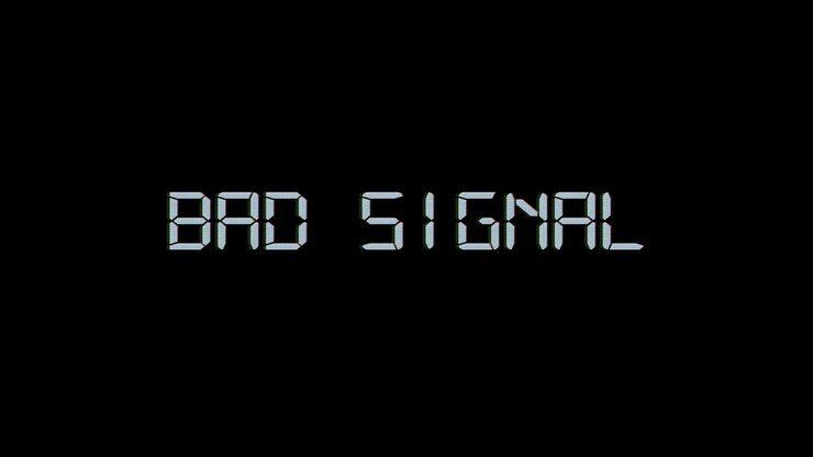 Unique glitch screen Bad Signal design digital pixel noise error video damage Seamless loop