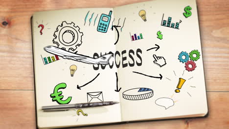 digital animation of success concept