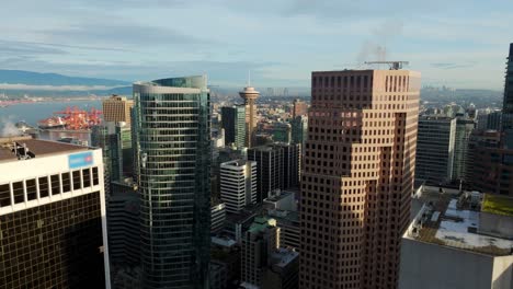 high rise buildings at the central business district in vancouver, british columbia, canada