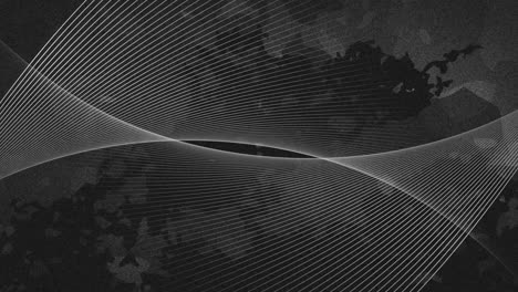 animation of white lines and black shapes on gray background