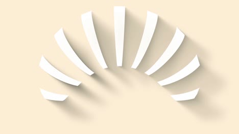 gradient stripes modern abstract simple shapes with shadow. motion 3d seamless loop animation as minimalist art decoration wallpaper template.