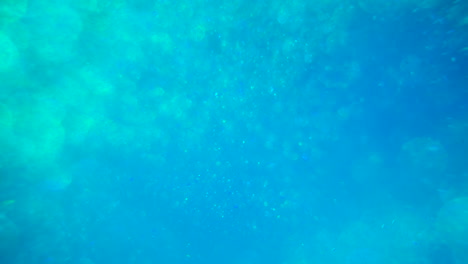 agua azul claro con burbujas y chispas a la luz brillante