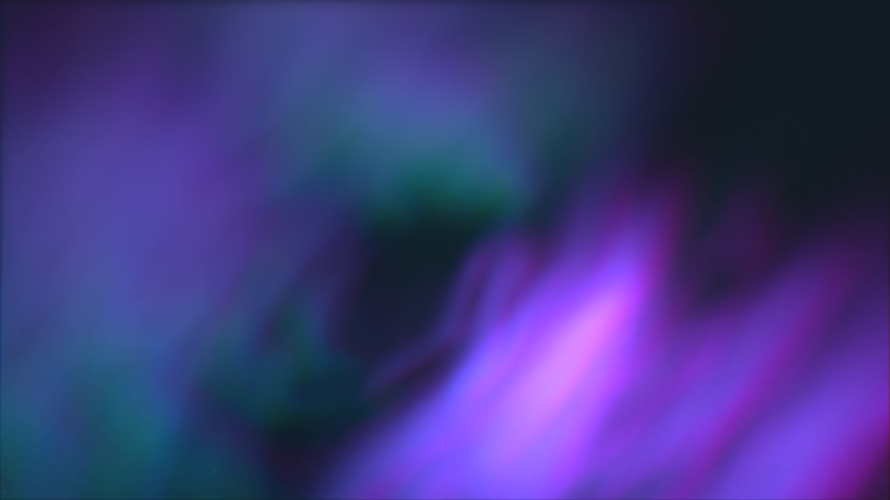 A mesmerizing scene captured in the sky, showcasing a radiant blend of purple and blue lights piercing through the clouds, creating a breathtakingly glowing spectacle above