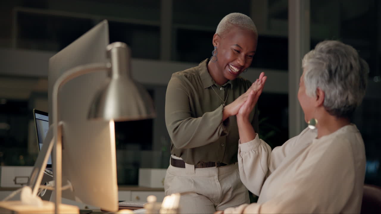 Two Businesswomen Collaborating in the Office