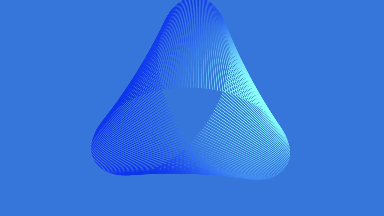 Blue futuristic triangles on gradient space