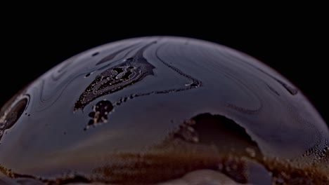 closeup of a bubble with templates in it and animation for example for backgrounds