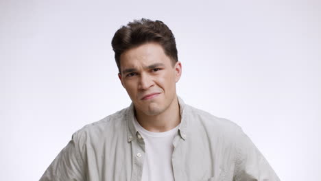 man with a neutral expression