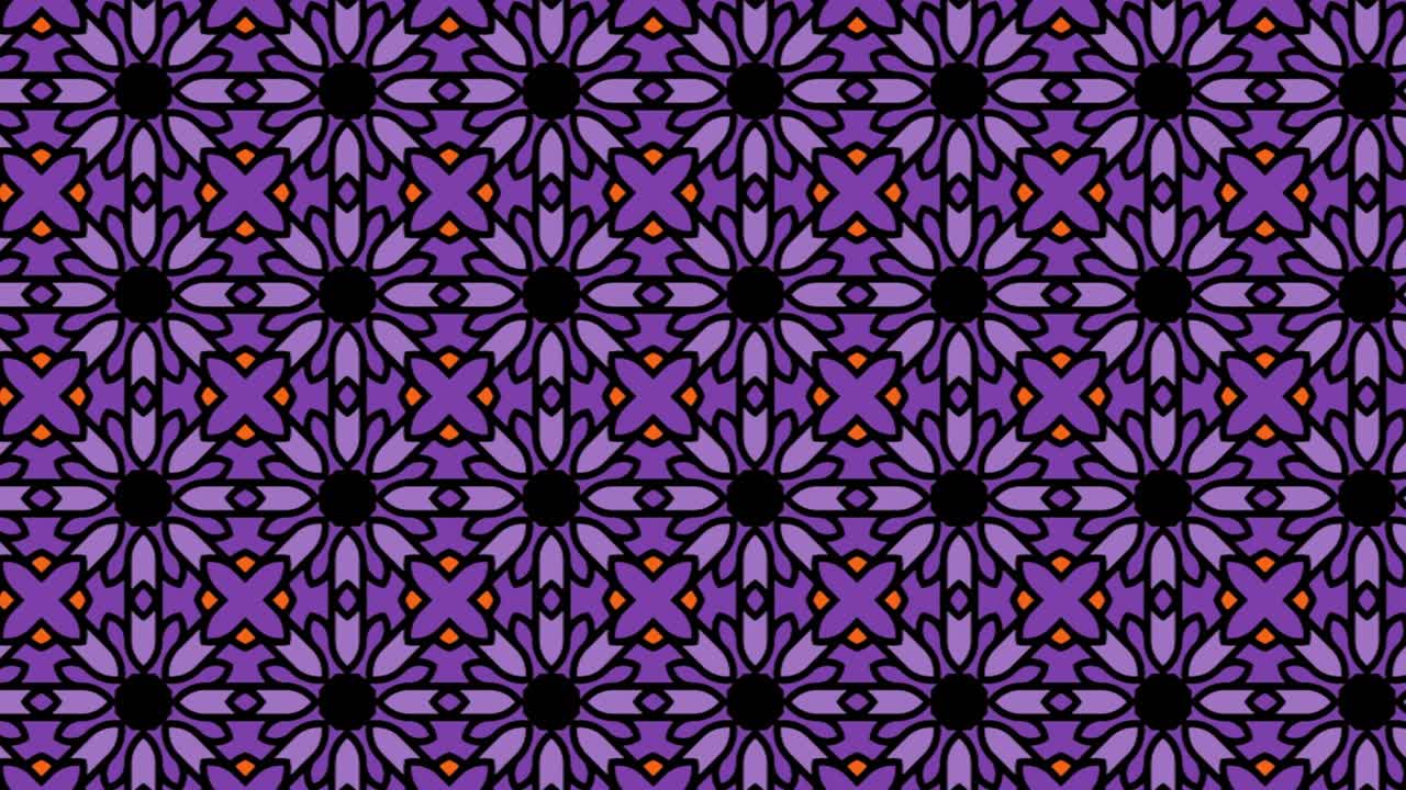 A seamless tile pattern illustration with floral signs