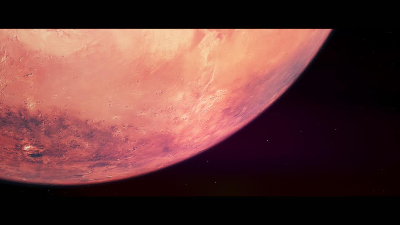 Planet Mars viewed from space