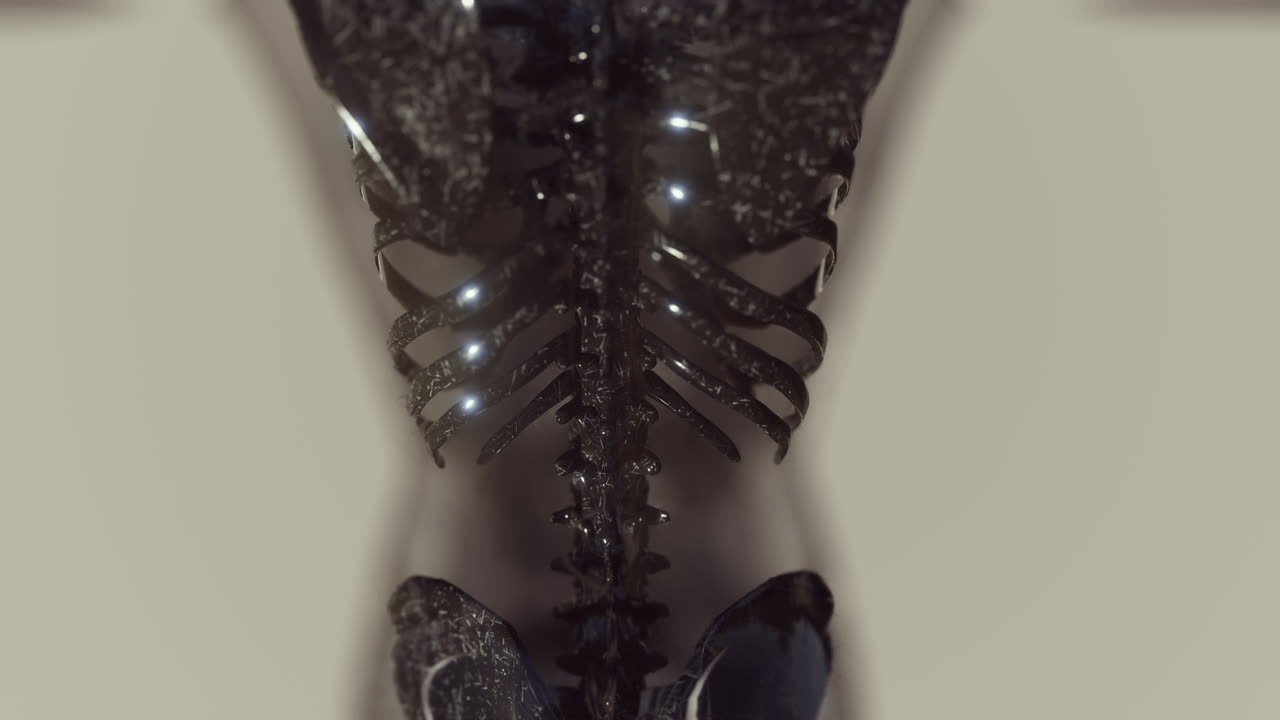 huesos esqueléticos brillantes de humanos