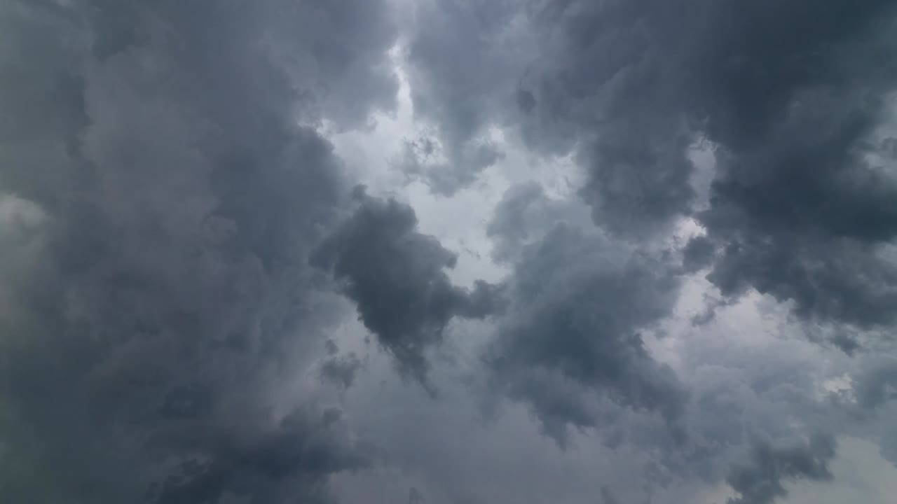 Time lapse storm clouds and thunder.