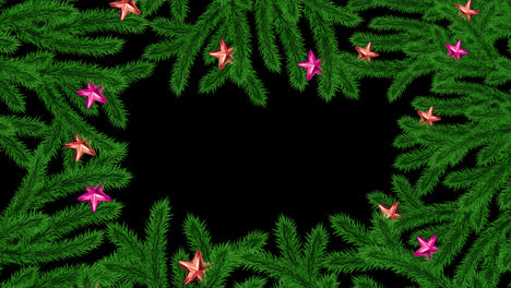 Decorative-leaves-frame-loop-Animation-video-transparent-background-with-alpha-channel.