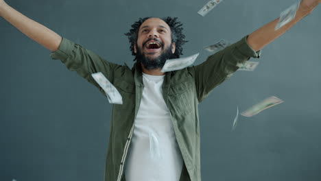 happy man celebrating success