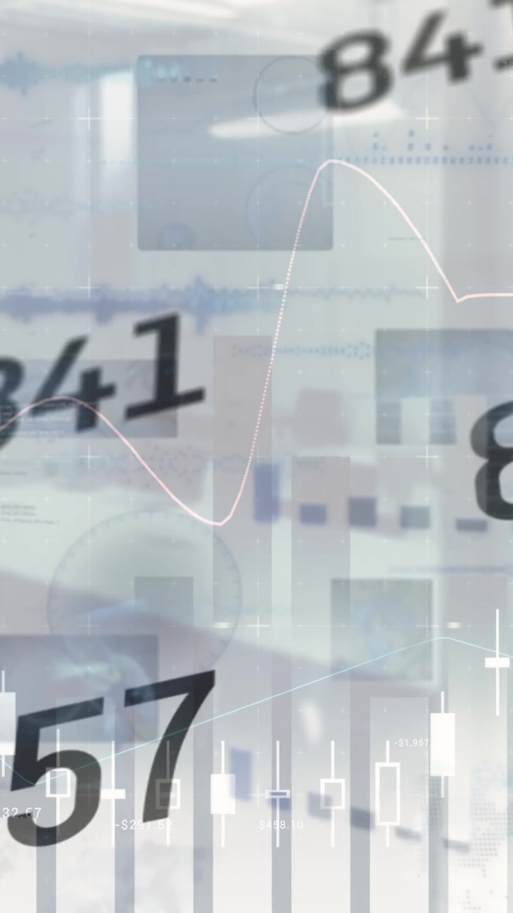 Animated Financial Data with Stock Market Charts and Numbers