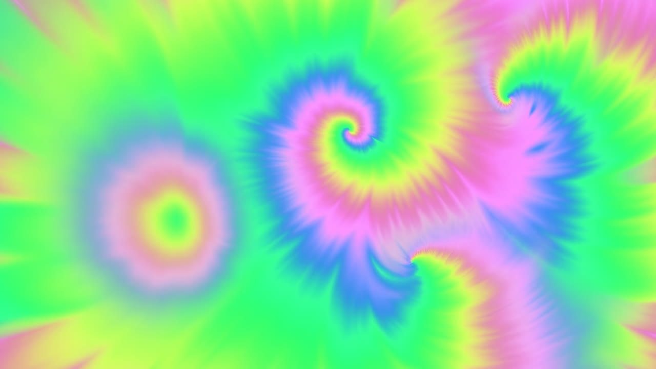 Sfondo con vivace motivo astratto vorticoso psichedelico tie-dye.