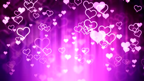 la caída de los corazones rosados de vidrio