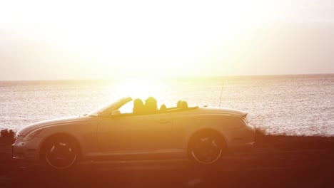 sunset drive in a convertible