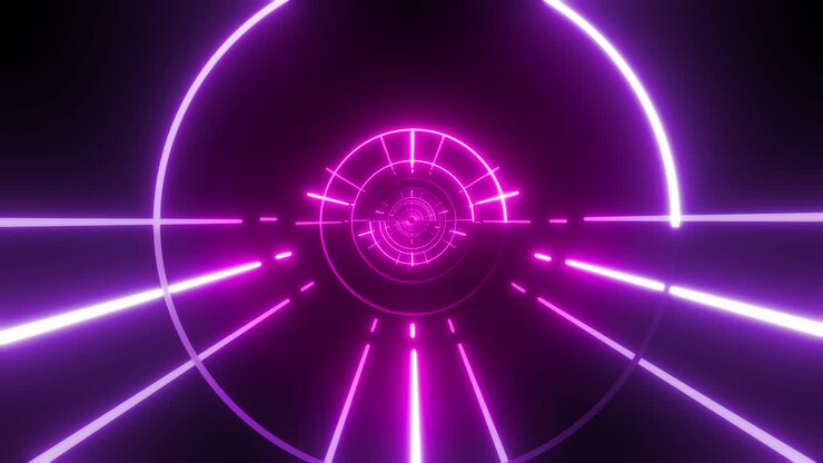 túnel espiral de neón