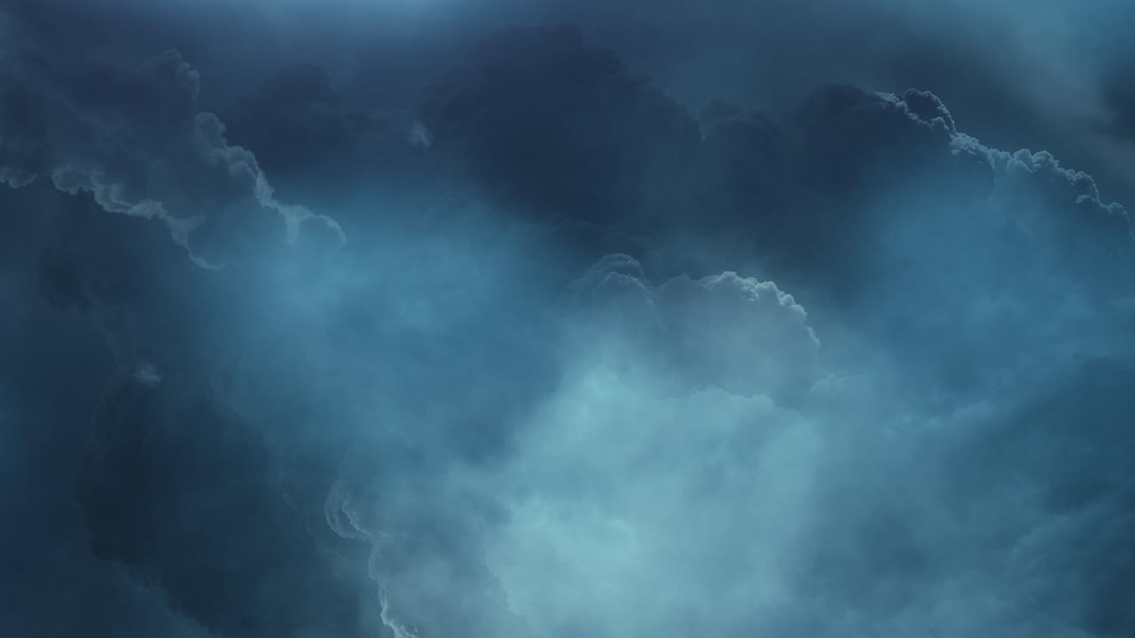 4k thunderstorm inside cumulonimbus clouds in the sky
