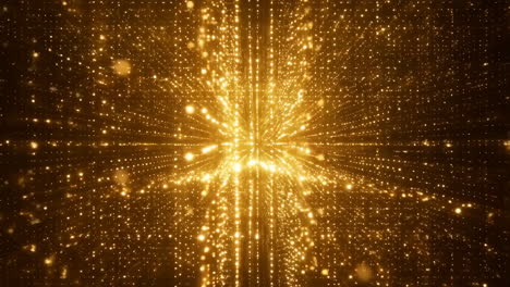golden glittering starburst abstract background