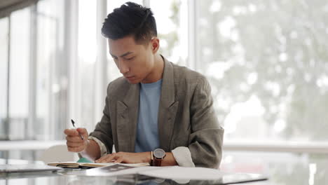 businessman, writing report