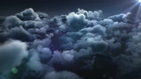 digitally generated video of sky and cloud