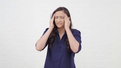 stressed and tensed indian girl