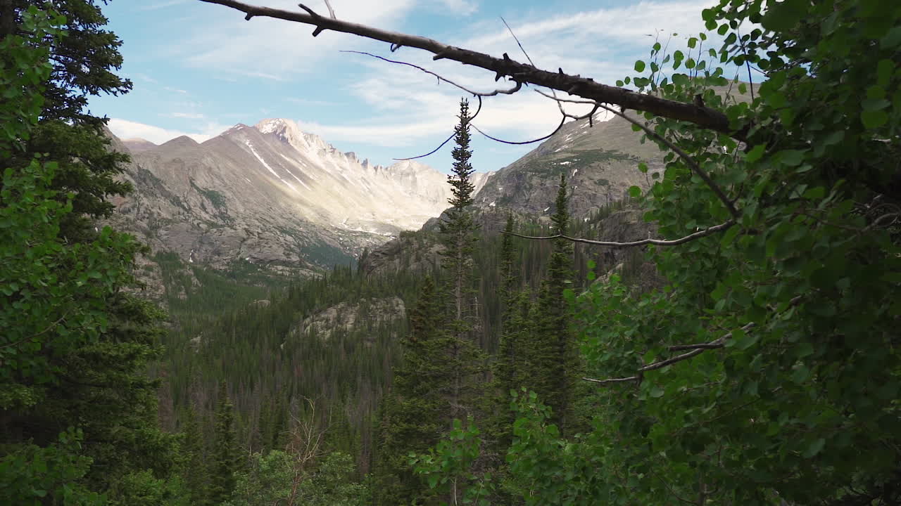 vista en cámara lenta de las montañas rocosas