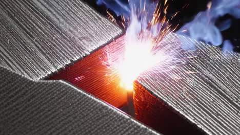 industrial laser cutting process on metal material