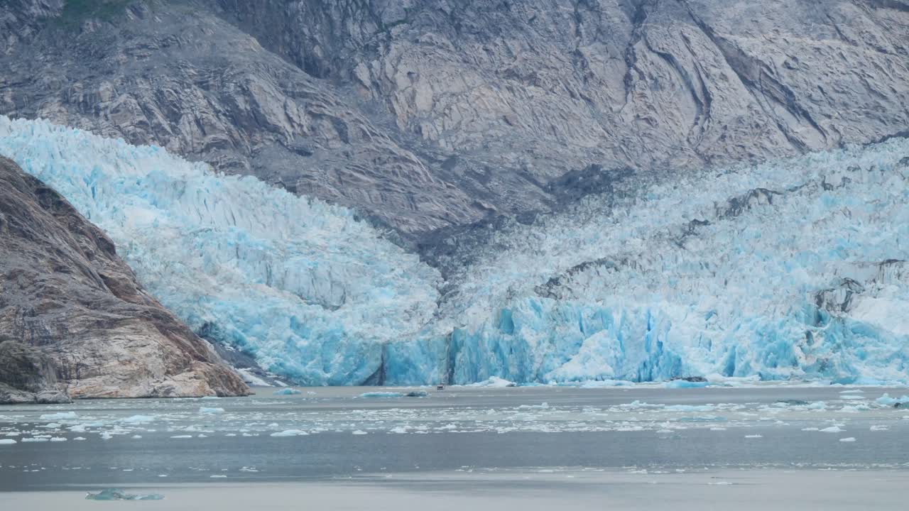 Amazing shapes of the Dawes Glacier, Endicott Arm fjord, Alaska.